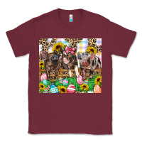 Burgundy easter farm animals Happy Easter Day Classic Tee - CowGirlArtShop