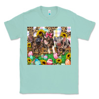 Seafoam easter farm animals Happy Easter Day Classic Tee - CowGirlArtShop