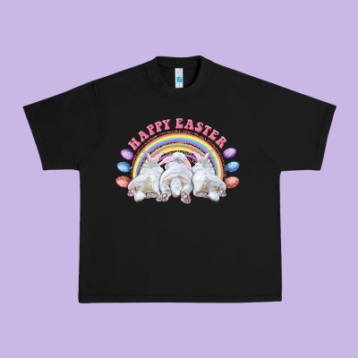 Happy Easter Bunny Tails Urban Heavy Tee Designed By Ranaportraitstore