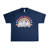 Navy Happy easter bunny tails Urban Heavy Tee - RanaPortraitStore