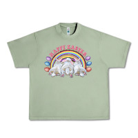 Oil Green Happy easter bunny tails Urban Heavy Tee - RanaPortraitStore