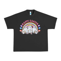 Pigment Black Happy easter bunny tails Urban Heavy Tee - RanaPortraitStore