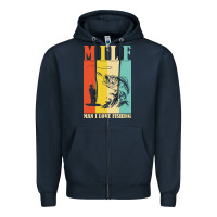 Navy fishing t  shirt milf man i love fishing t  shirt Zipper Hoodie - baoMotion