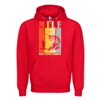 Red fishing t  shirt milf man i love fishing t  shirt Zipper Hoodie - baoMotion