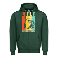 Sports Green fishing t  shirt milf man i love fishing t  shirt Zipper Hoodie - baoMotion