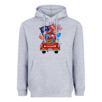 Heather Grey farm truck,america flag Heavyweight Hoodie - JahusDesignShop