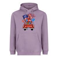 Lavender farm truck,america flag Heavyweight Hoodie - JahusDesignShop