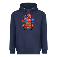 Navy farm truck,america flag Heavyweight Hoodie - JahusDesignShop