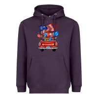 Plum farm truck,america flag Heavyweight Hoodie - JahusDesignShop