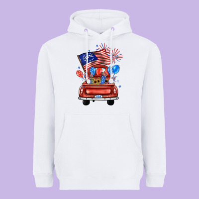 Farm Truck,america Flag Heavyweight Hoodie Designed By Jahusdesignshop