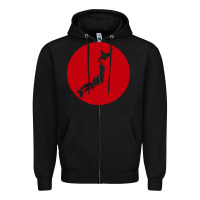 Black japan island Zipper Hoodie - baoMotion