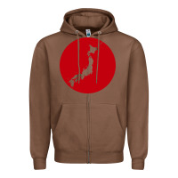 Chestnut japan island Zipper Hoodie - baoMotion