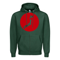 Sports Green japan island Zipper Hoodie - baoMotion