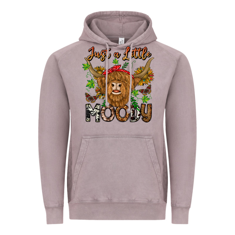 Just A Little Moody Vintage Hoodie by CowhideDigitalArt | Teevron