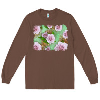 Chestnut Pink Roses Background Long Sleeve Tee - LillyAllenDesigns