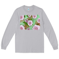 Moon Dust Pink Roses Background Long Sleeve Tee - LillyAllenDesigns