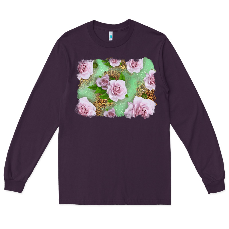 Pink Roses Background Long Sleeve Tee by LillyAllenDesigns | Teevron