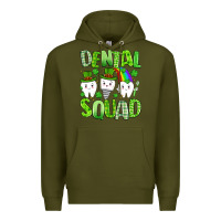 Army Green st. patricks day dental squad Premium Hoodie - Artiststas