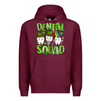 Burgundy st. patricks day dental squad Premium Hoodie - Artiststas
