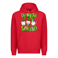 Red st. patricks day dental squad Premium Hoodie - Artiststas