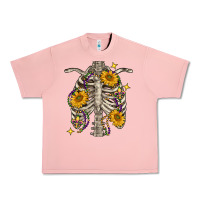 Salmon mardi gras chest sunflowers skeleton Urban Heavy Tee - FaDigitalArtStudio