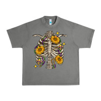 Tornado mardi gras chest sunflowers skeleton Urban Heavy Tee - FaDigitalArtStudio
