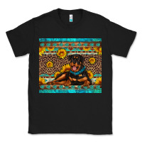 Black Rottweiler with western background Classic Tee - Artiststas