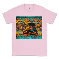 Bubblegum Pink Rottweiler with western background Classic Tee - Artiststas
