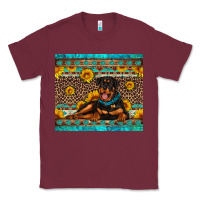 Burgundy Rottweiler with western background Classic Tee - Artiststas