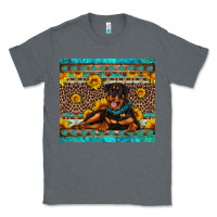 Charcoal Heather Rottweiler with western background Classic Tee - Artiststas