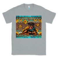 Heather Grey Rottweiler with western background Classic Tee - Artiststas
