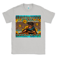 Moon Dust Rottweiler with western background Classic Tee - Artiststas