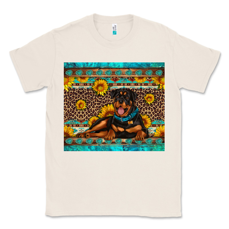 Rottweiler With Western Background Classic Tee by Artiststas | Teevron