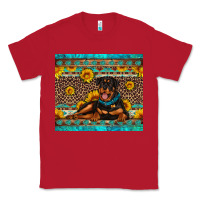 Red Rottweiler with western background Classic Tee - Artiststas