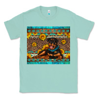 Seafoam Rottweiler with western background Classic Tee - Artiststas
