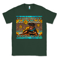 Sports Green Rottweiler with western background Classic Tee - Artiststas