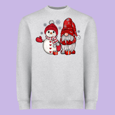 Snowman Gnome Heavyweight Sweatshirt Designed By Jahusdesignshop