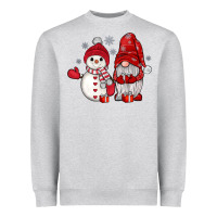 Heather Grey snowman gnome Heavyweight Sweatshirt - JahusDesignShop