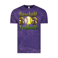 Cloud Purple Baseball Dad Softball Vintage Tee - BundleAndBundleShop