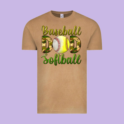 Baseball Dad Softball Vintage Tee Designed By Bundleandbundleshop