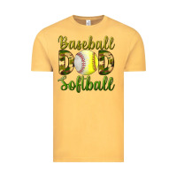 Vintage Mustard Baseball Dad Softball Vintage Tee - BundleAndBundleShop