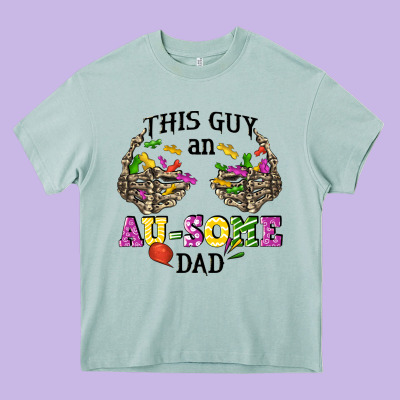 This Guy An Au Some Dad Heavy Core Tee Designed By Cowgirlartshop