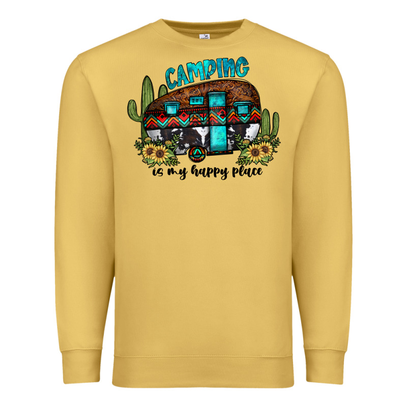 Camping Is My Happy Place2 Premium Sweatshirt by JahusDesignShop | Teevron
