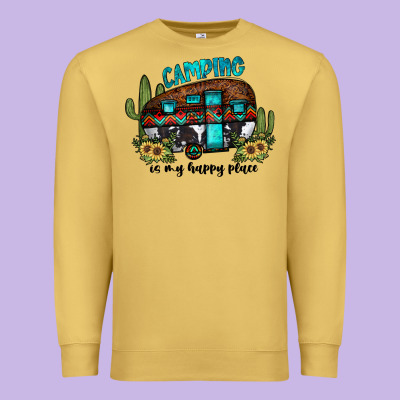 Camping Is My Happy Place2 Premium Sweatshirt Designed By Jahusdesignshop