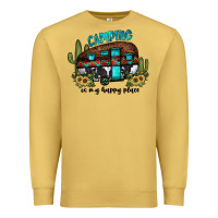 Antique Gold camping is my happy place2 Premium Sweatshirt - JahusDesignShop