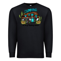 Black camping is my happy place2 Premium Sweatshirt - JahusDesignShop