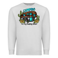 Dove Grey camping is my happy place2 Premium Sweatshirt - JahusDesignShop
