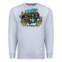 Heather Grey camping is my happy place2 Premium Sweatshirt - JahusDesignShop