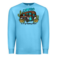 Ocean Blue camping is my happy place2 Premium Sweatshirt - JahusDesignShop