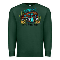 Sports Green camping is my happy place2 Premium Sweatshirt - JahusDesignShop